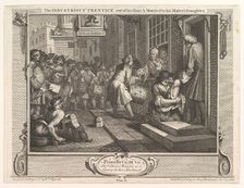 The Industrious Prentice Out of his Time and Married to his Master's Daught..., September 30, 1747. Creator: William Hogarth
