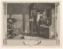 The Industrious Prentice a Favorite and Entrusted by his Master (Industry a..., September 30, 1747. Creator: William Hogarth