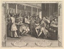 The Industrious Prentice Alderman of London, the Idle One Brought Before Hi..., September 30, 1747. Creator: William Hogarth