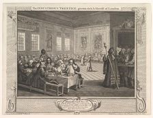 The Industrious Prentice Grown Rich and Sheriff of London (Industry and Idl..., September 30, 1747. Creator: William Hogarth