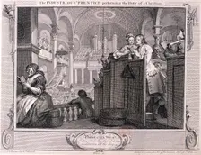 The industrious prentice performing the duty of a christian from Industry and Idleness 1747. Artist: William Hogarth