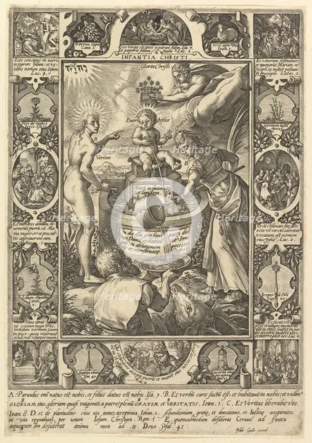 The Infant Christ, from Allegorical Scenes on the Life of Christ, from Christian and Profane A.... Creator: Hendrik Goltzius.
