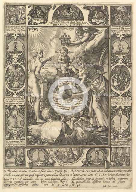 The Infant Christ, from Allegorical Scenes on the Life of Christ, from Christian and Profane A.... Creator: Hendrik Goltzius.