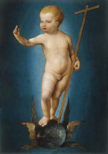 The Infant Christ on the Orb of the World, 1530. Creator: Joos van Cleve