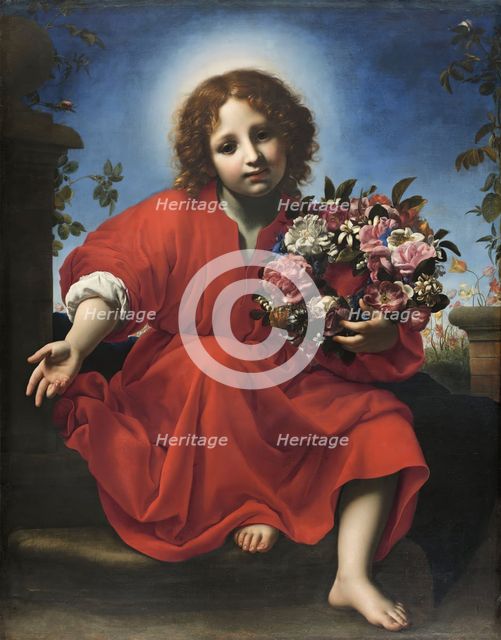 The Infant Christ with a Floral Wreath, 1663. Creator: Carlo Dolci.