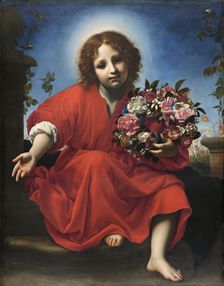 The Infant Christ with a Floral Wreath, 1663. Creator: Carlo Dolci