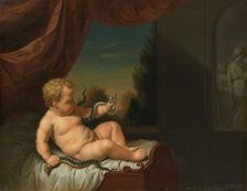 The Infant Hercules with a Serpent, 1700-1722. Creator: Pieter van der Werff