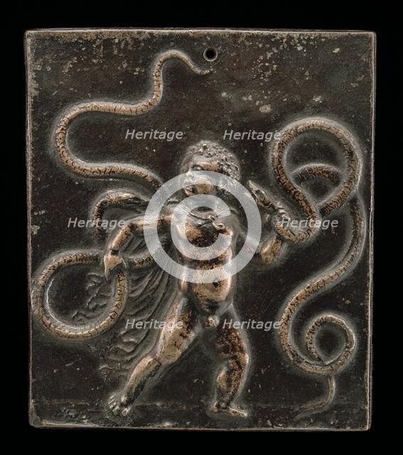 The Infant Hercules Strangling the Serpents, late 15th - early 16th century. Creator: Moderno.