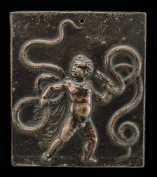 The Infant Hercules Strangling the Serpents, late 15th - early 16th century. Creator: Moderno