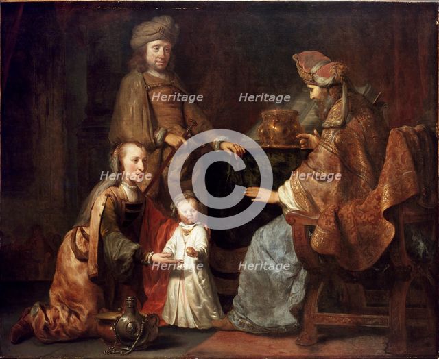 The Infant Samuel brought by Hannah to Eli, early 1660s. Artist: Gerbrand van den Eeckhout.
