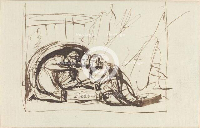 The Infant Shakespeare Nursed by Comedy and Tragedy, 1783. Creator: George Romney.