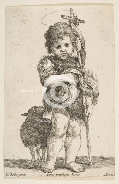 The Infant St. John the Baptist Holding up His Robe, ca. 1649. Creator: Stefano della Bella.