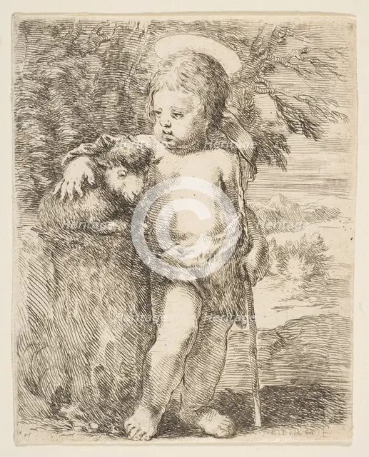 The Infant St. John the Baptist with his Lamb, ca. 1649. Creator: Stefano della Bella.