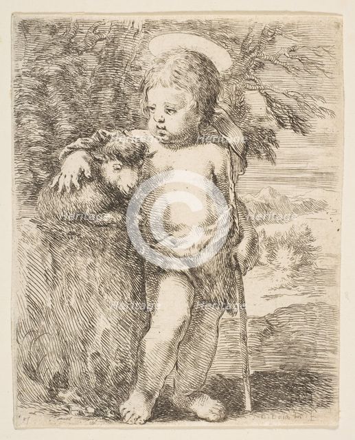 The Infant St. John the Baptist with his Lamb, ca. 1649. Creator: Stefano della Bella.
