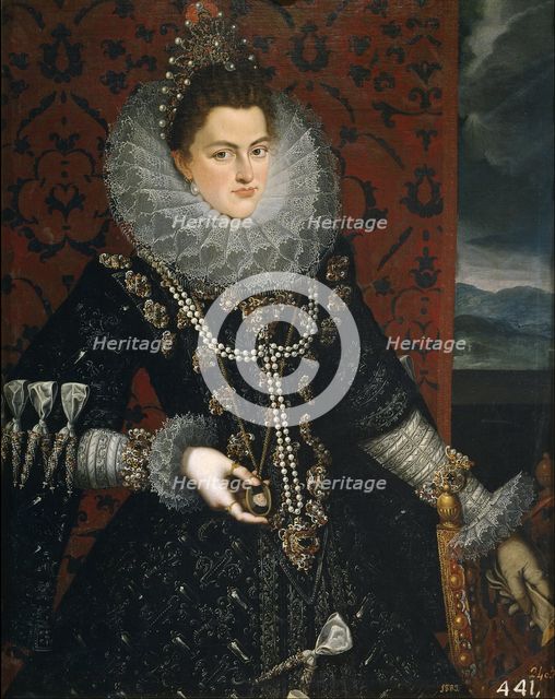 The Infanta Isabel Clara Eugenia (1566-1633), 1598-1599. Artist: Pantoja de la Cruz, Juán (1553-1608)