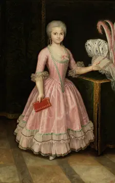 The infanta María Amalia of Spain as a Child, Holding a Book, 1791. Creator: Ramón Bayeu