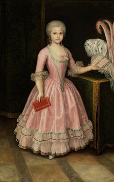 The infanta María Amalia of Spain as a Child, Holding a Book, 1791. Creator: Ramón Bayeu