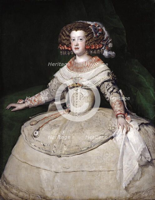 The infanta Maria Theresa of Spain, 1650s. Artist: Velàzquez, Diego (1599-1660)