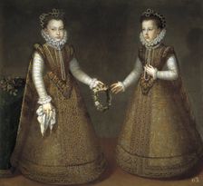 The Infantas Isabel Clara Eugenia and Catalina Micaela, c1575. Creator: Alonso Sanchez Coello