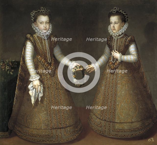 The Infantas Isabel Clara Eugenia and Catalina Micaela, c1575. Creator: Alonso Sanchez Coello.