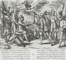 The Infantes Offer Their Assistance to Ruy Velazquez and He Falsely Makes Peace with Them, 1612. Creator: Antonio Tempesta