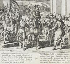 The Infantes Offer to Accompany Ruy Velazquez in His Campaign Against the Moors, 1612. Creator: Antonio Tempesta