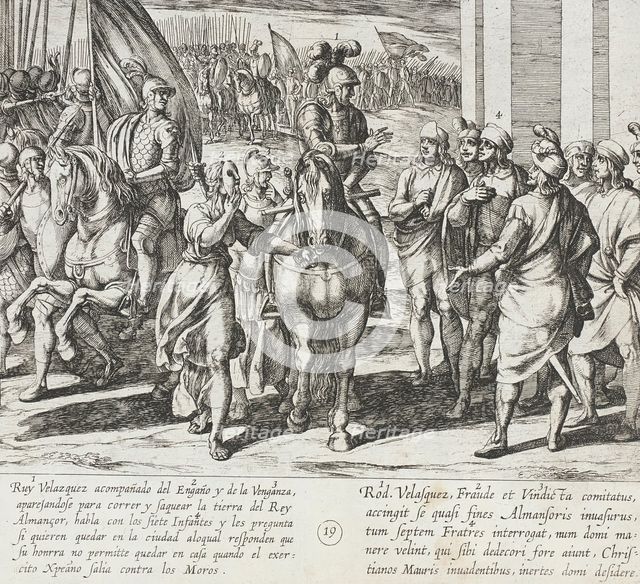 The Infantes Offer to Accompany Ruy Velazquez in His Campaign Against the Moors, 1612. Creator: Antonio Tempesta.