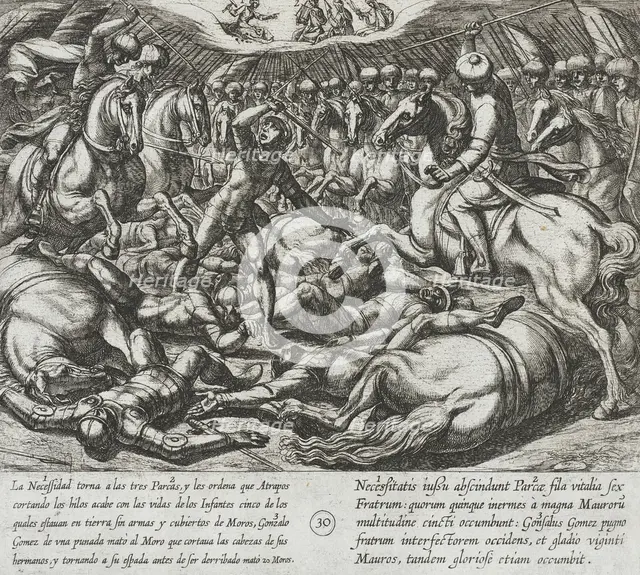 The Infantes are Slain by the Moors, 1612. Creator: Antonio Tempesta.