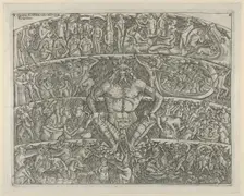 The Inferno according to Dante, after the Last Judgment fresco in the Campo Santo, ..., ca. 1460-80. Creator: Anon