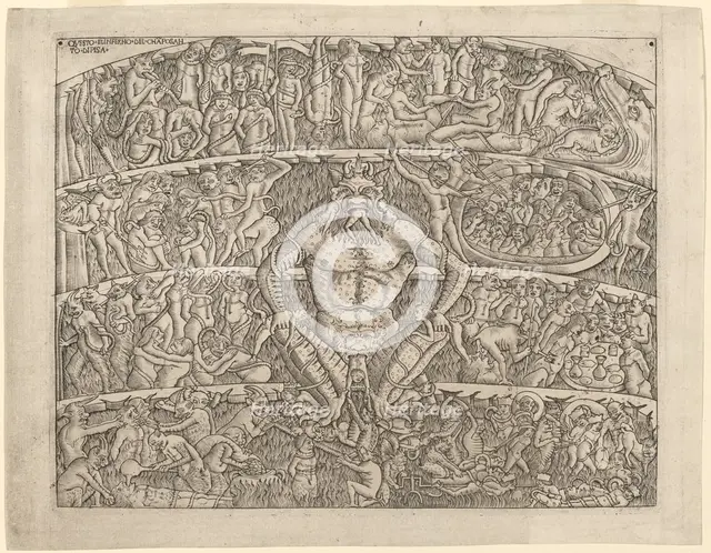 The Inferno, after the Fresco in the Camposanto of Pisa, c. 1480/1500. Creator: Unknown.