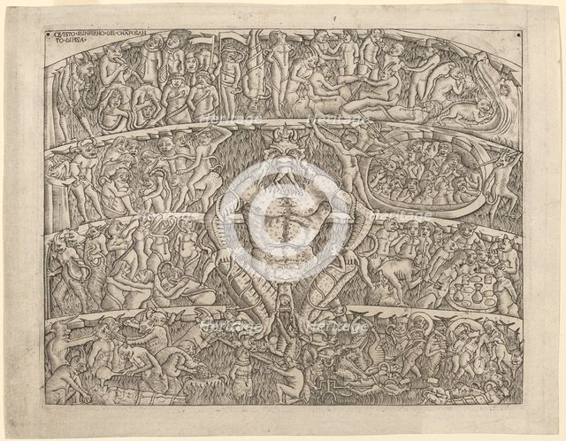 The Inferno, after the Fresco in the Camposanto of Pisa, c. 1480/1500. Creator: Unknown.