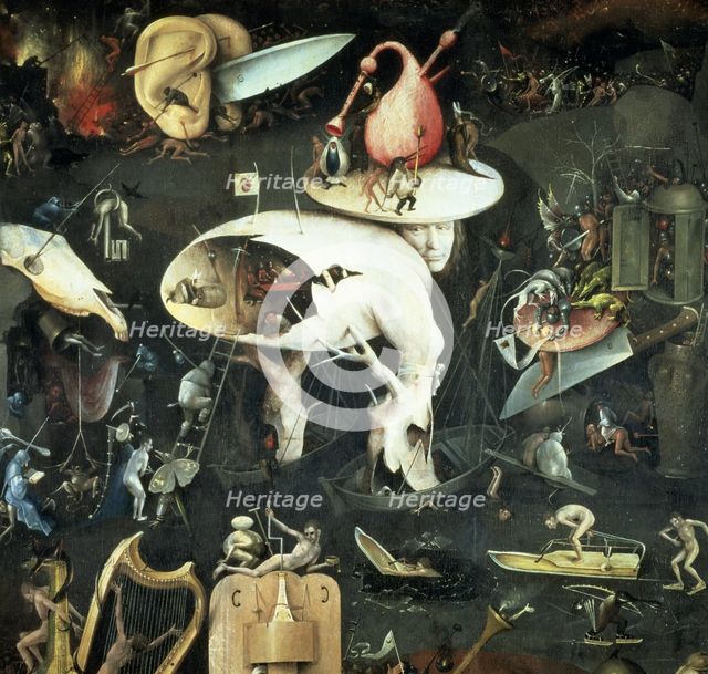  'The Inferno', detail of the right panel of the work 'The Garden of Earthly Delights', by El Bosco.