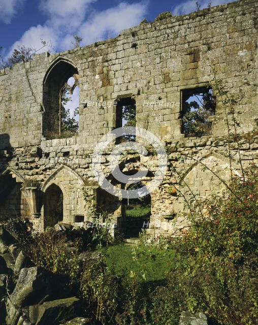 The infirmary of Jervaulx Abbey, a Cistercian foundation, North Yorkshire, 1987. Artist: Unknown