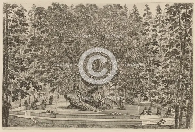 The Inhabited Tree, probably 1653. Creator: Stefano della Bella.