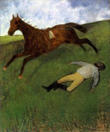 The injured jockey, 1897. Creator: Edgar Degas