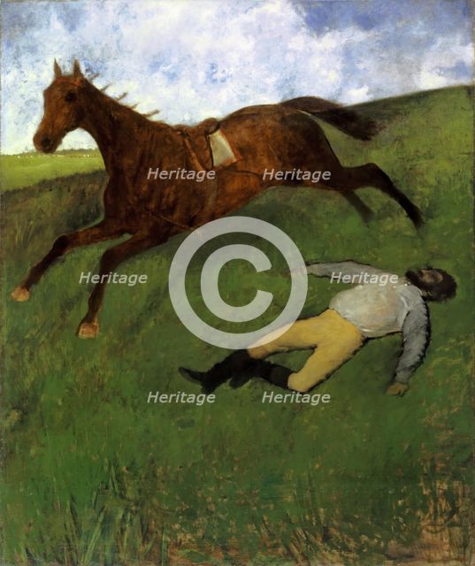 The injured jockey, 1897. Creator: Edgar Degas.