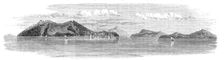 The Inland Sea of Japan: Island and Town of Osima, and coast of Sikok, in the Harima Nada, 1868. Creator: Unknown