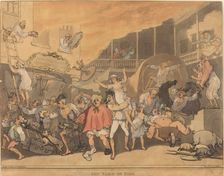 The Inn Yard on Fire, 1791. Creator: Thomas Rowlandson