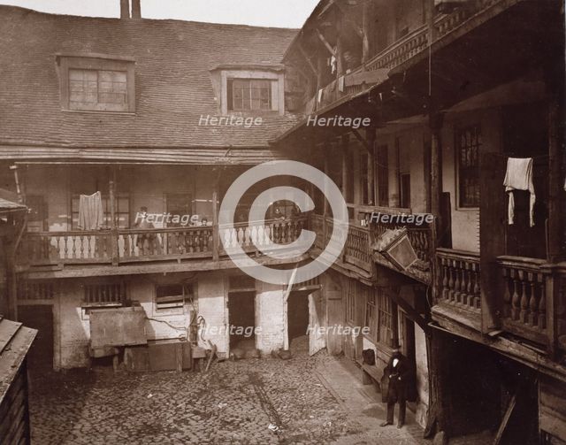 The Inn Yard,  The Oxford Arms, Warwick Lane, 1875, c1875. Creator: Alfred & John Bool.