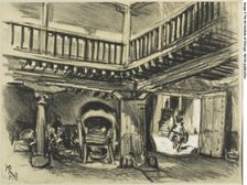 The Inn of Cervantés, Toledo, c. 1903. Creator: Joseph J Pennell