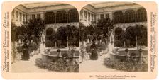 The inner court of a Damascus home, Syria, 1900.Artist: Underwood & Underwood
