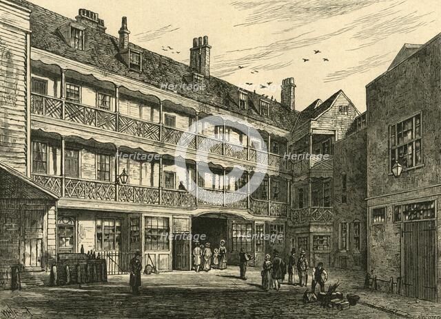 'The Inner Court of the Old Belle Sauvage.', (1897). Creator: Unknown.