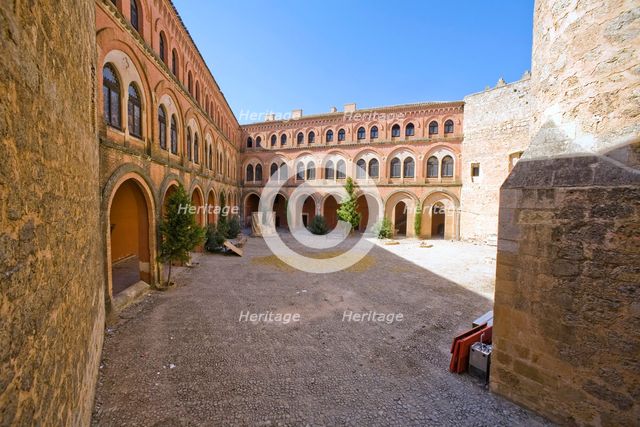The inner courtyard of Belmonte Castle, Belmonte, Spain, 2007. Creator: Samuel Magal.