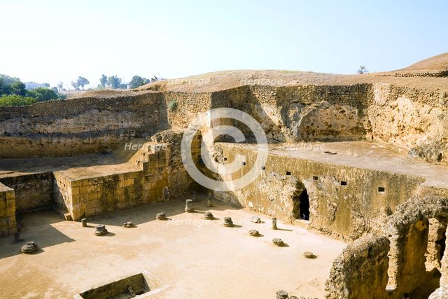 The inner courtyard of Servilia's Tomb, Carmona, Spain, 2007. Creator: Samuel Magal.