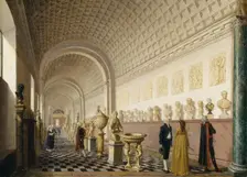 The Inner Gallery of the Royal Museum at the Royal Palace, Stockholm, 1796. Creator: Per Hillestrom