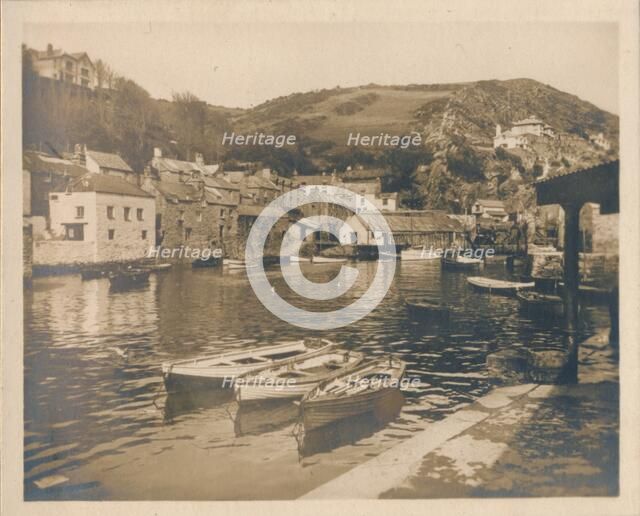 'The Inner Harbour - Polperro', 1927. Artist: Unknown.