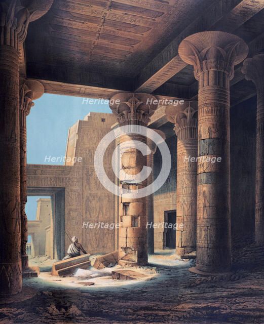 'The Inner Temple, Philae', Egypt, 1842. Artist: E Weidenbach