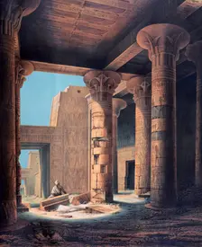 The Inner Temple, Philae Egypt, 1842. Artist: E Weidenbach
