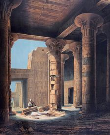 The Inner Temple, Philae Egypt, 1842. Artist: E Weidenbach