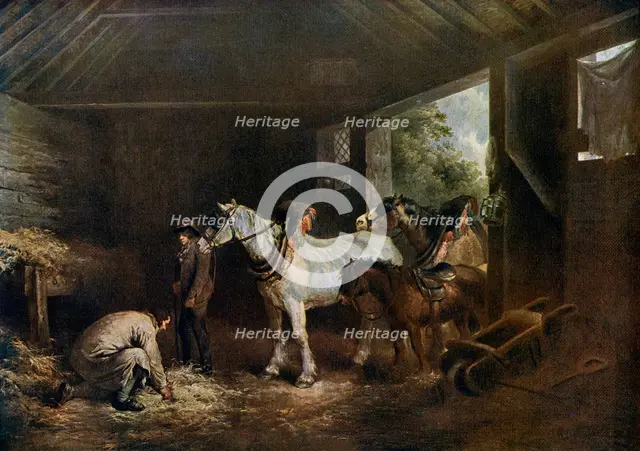 'The Inside of the Stable', 1791, (1912).Artist: George Morland